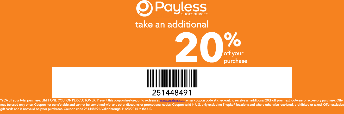 payless shoes promo code