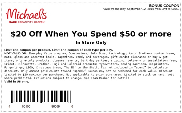 Michael's craft store coupon valid until 10/27/22 : r/couponing