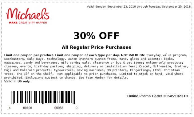 Michaels Coupons In Store (Printable Coupons) 2019
