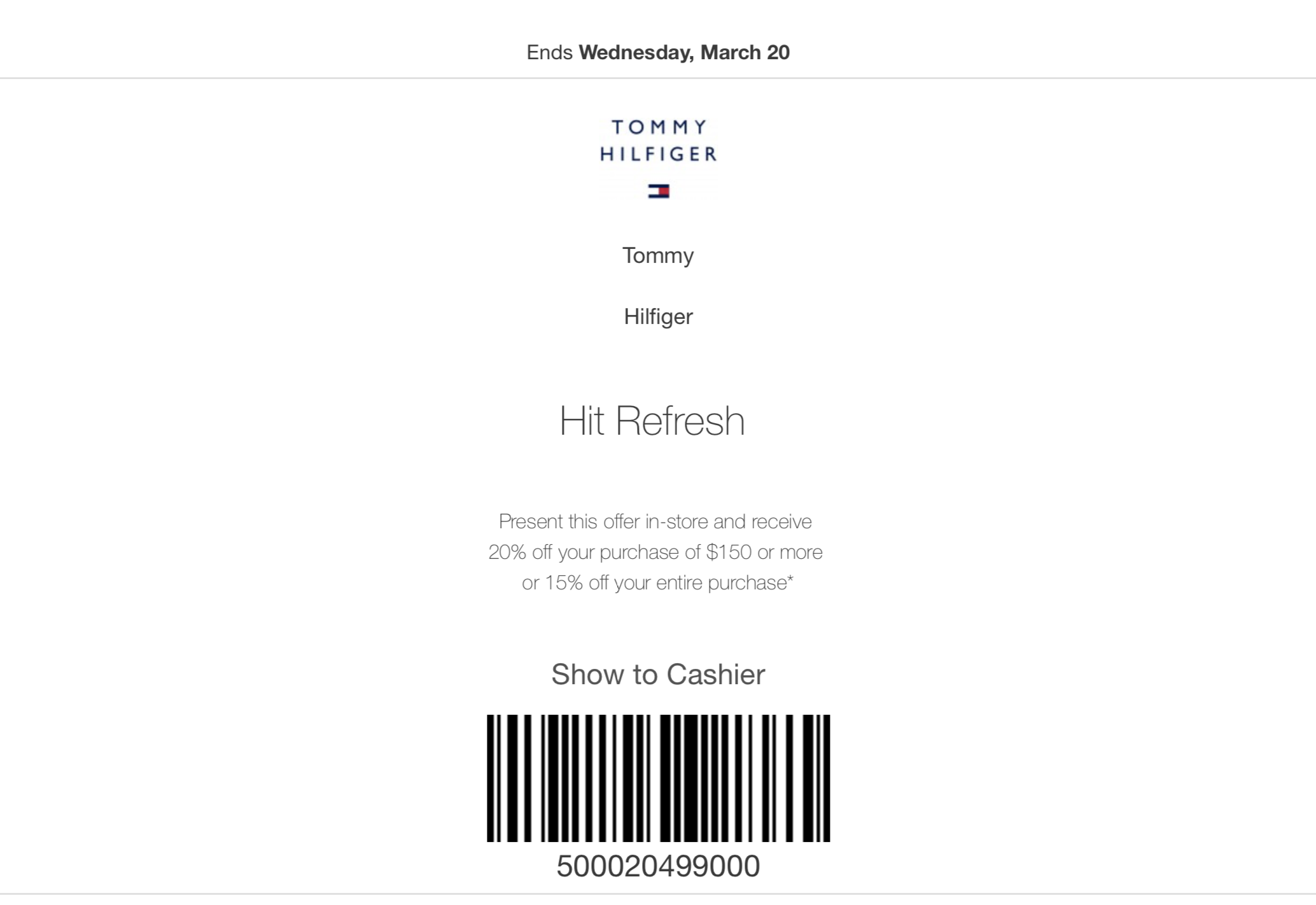Tommy Hilfiger Store (Printable - 2019