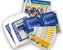 Free HDIS Sample Pack with Reassure Travel Washcloths