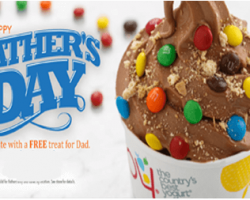 Free Froyo For Dads at TCBY on June 16 
