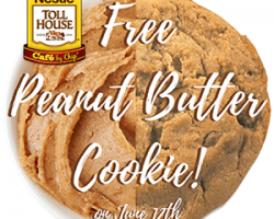 Free Peanut Butter Cookie at Nestle Toll House Cafe’s on June 12th 