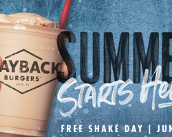 Free Shake at Wayback Burgers on June 21
