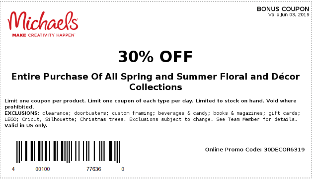 25% off until 8/11  Michaels coupon, Coupons, Free printable coupons