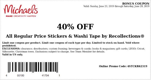 Michaels Coupons 2013 - Michaels Printable Coupon