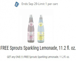 Free Sprouts Sparkling Lemonade at Sprouts Stores