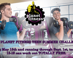 Teens Workout Free This Summer at Planet Fitness
