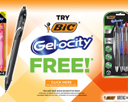 Free Pack of BIC Gel-ocity Pens up to $16 Value after Rebate