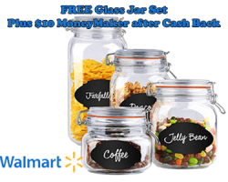Free Glass Jar Set Plus $10 MoneyMaker after Cash Back