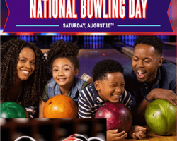 2 Free Games of bowling on August 10th
