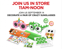 Free Decorate a Pair of Crazy Sunglasses at JCPenney Stores September 14th