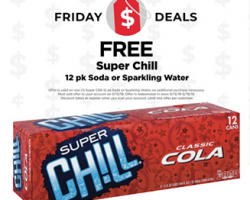 Free Super Chill 12 pk Soda or Sparkling Water at Cub Stores