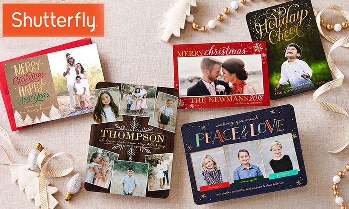 Description: Up to 62% Off Foil or Flat Square Holiday Cards from Shutterfly