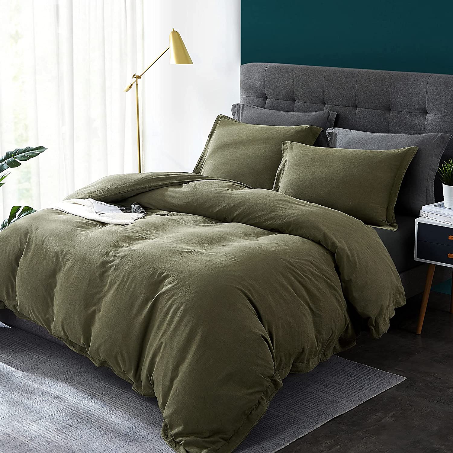 CAROMIO Cotton Duvet Cover Set