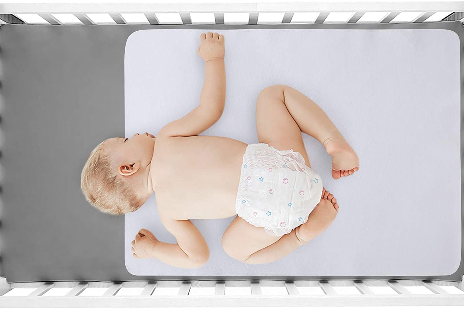 CAROMIO Waterproof Crib Mattress Protector Pad