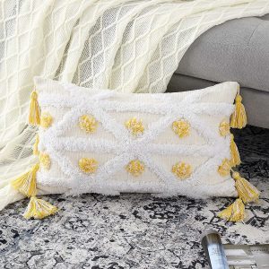 CAROMIO Woven Tufted Throw Pillow Covers- Boho Style