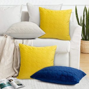 CAROMIO Solid Velvet Pillow Covers- Contemporary Style