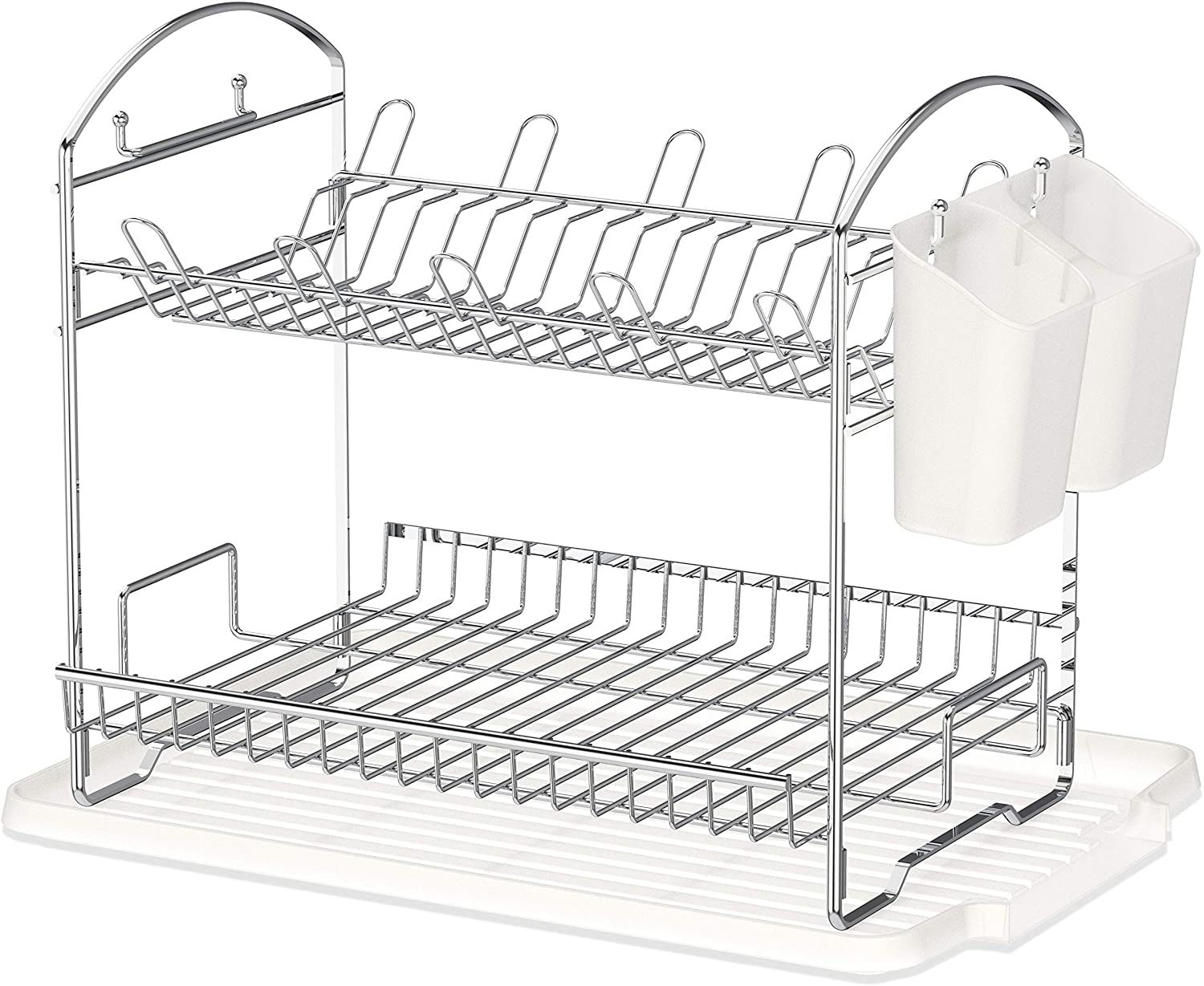 2-Tier Dish Rack with Drainboard 