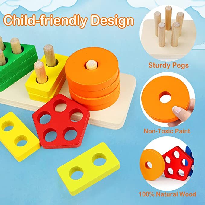 Montessori sorting and stacking puzzle