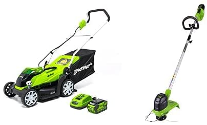 Greenworks Cordless Electric Lawn Mower.