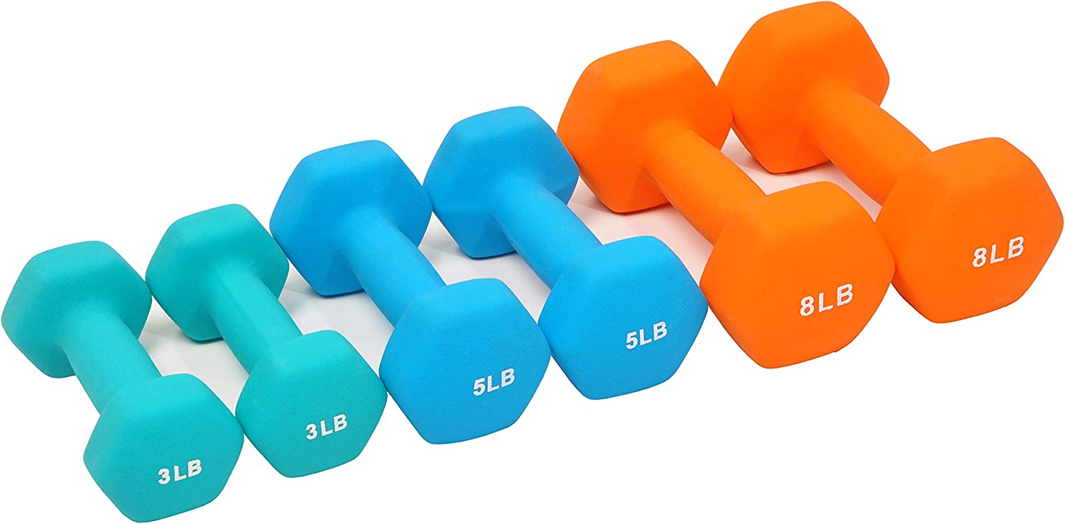 Colored Dumbbell Set