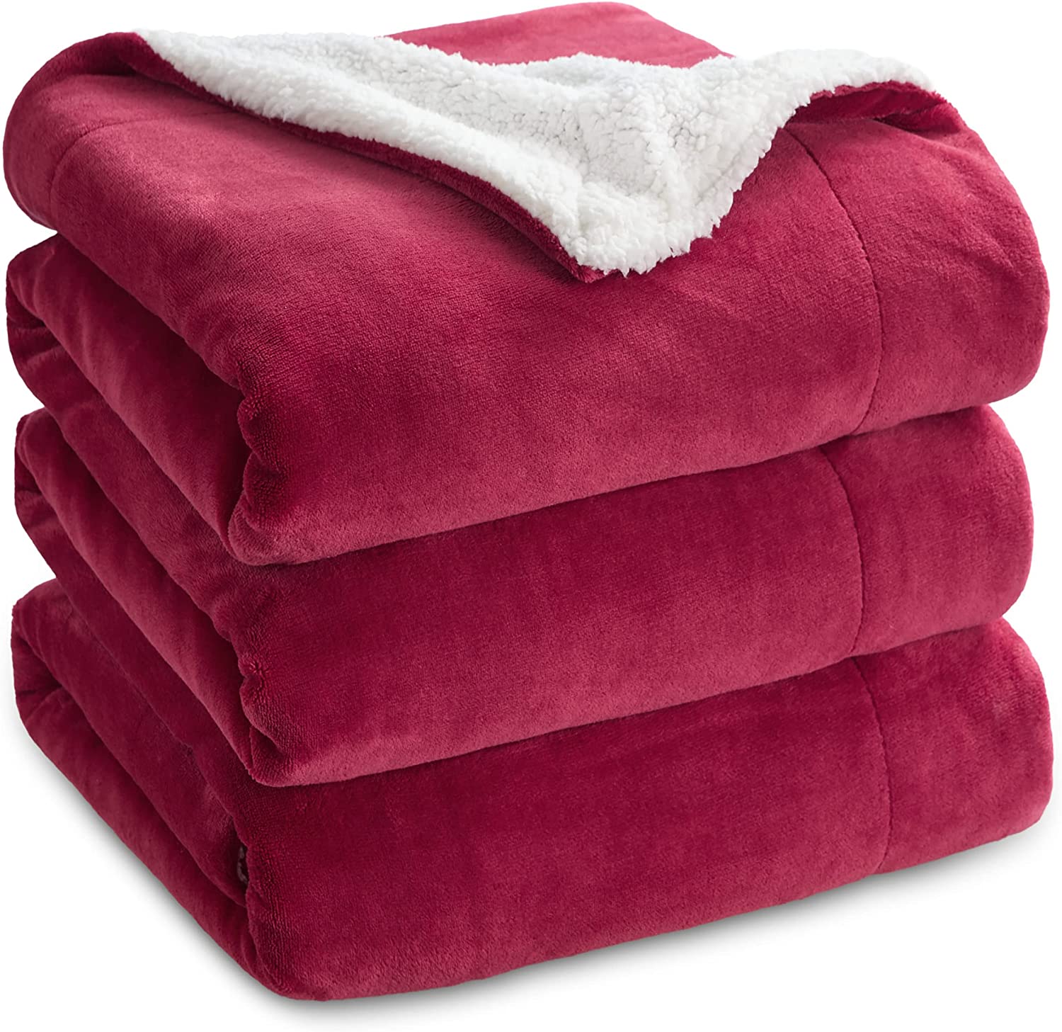 Bedsure Sherpa Fleece Bed Blankets Queen Size