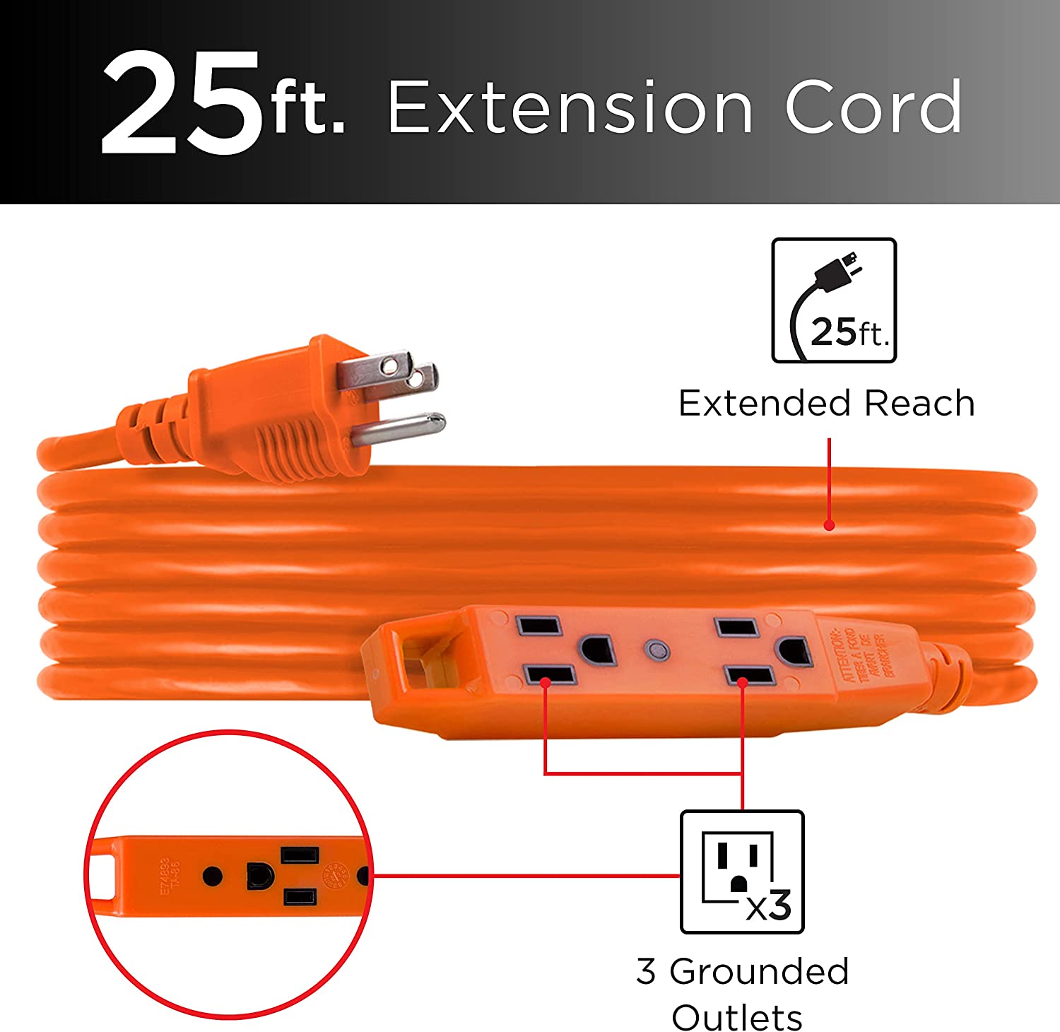UltraPro 25 Ft Extension Cord 