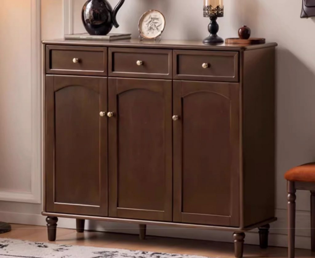 GVAwood Poplar Solid Wood Shoe Cabinet