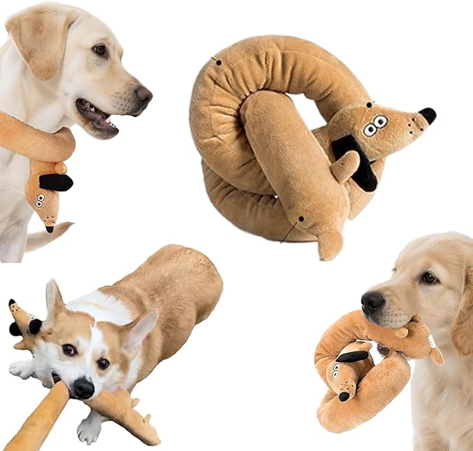 Soft Tan Squeaky Dog Toys