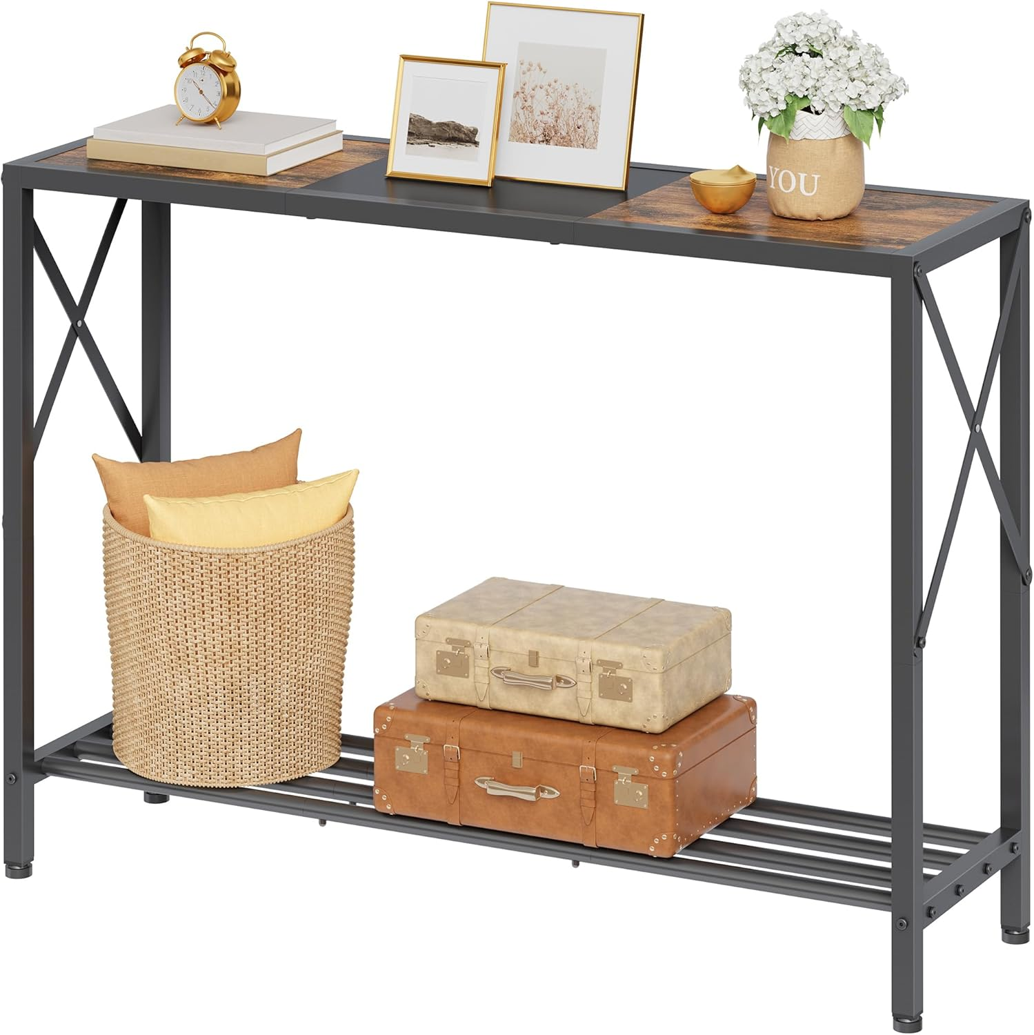 Tajsoon Industrial Entryway Console Table