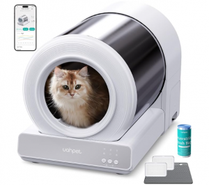 uphpet-Stainless-Steel-Self-Cleaning-Cat-Litter-Box