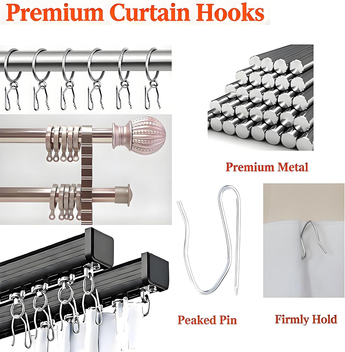 Curtain Hooks for Drapes