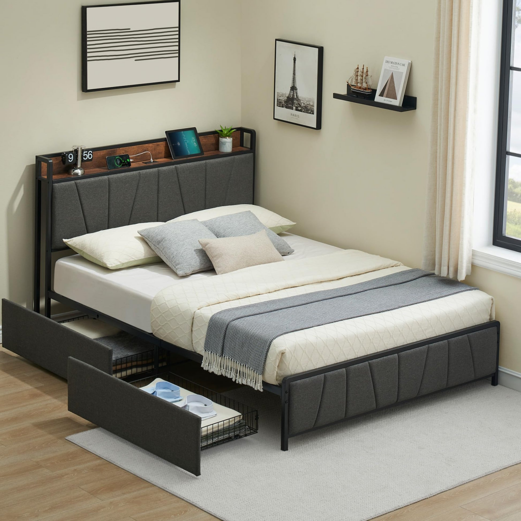 GARVEE LED Queen Size Bed Frame