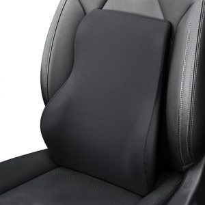 Letumalos Memory Foam Lumbar Support Pillow for Cars - Relieves Back Pain, Car Seat Lumbar Cushion, Chair Pad. Essential for Car, Office and Home Use.