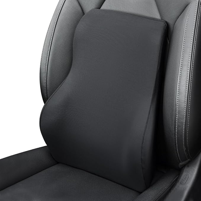Letumalos Memory Foam Lumbar Support Pillow for Cars - Relieves Back Pain, Car Seat Lumbar Cushion, Chair Pad. Essential for Car, Office and Home Use.