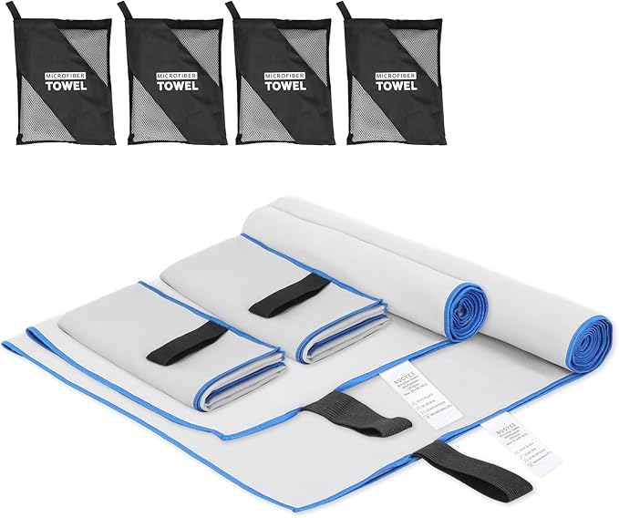 NUOYEE 4 Pack Camping Towel Set