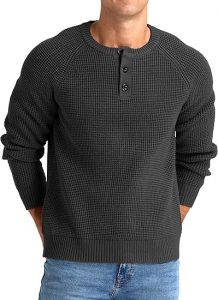 RQP Men's Henley Sweater