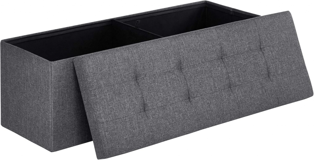 SONGMICS 43″ Folding Storage Bench
