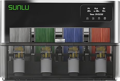 SUNLU AMS Heater for Bambu Lab AMS Gen 1 | 4-Spool Active Filament Dryer with Smart Humidity Control | Drying While Printing | Fast 70°C Heating | Easy Plug & Play Install (AMS Not Included)