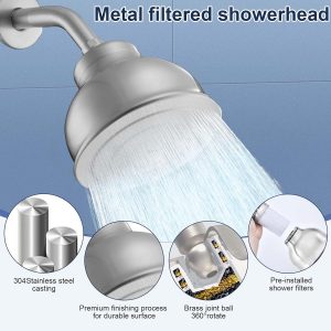 Stainless Steel Shower Head with Filters