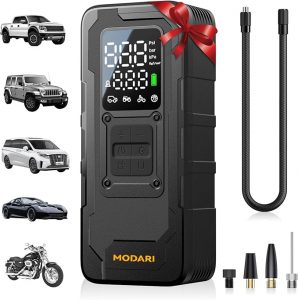 Tire Inflator Portable Air Compressor - 4X Faster 160 PSI Portable Air Pump for Cars - Cordless Tire Inflators with Gauge - Portable Tire Inflator for Car, Pickup, Bike and More