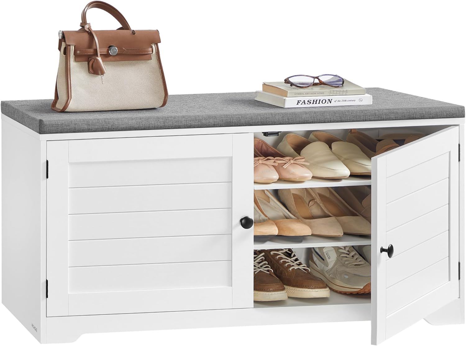 VASAGLE Storage Bench with Cushion