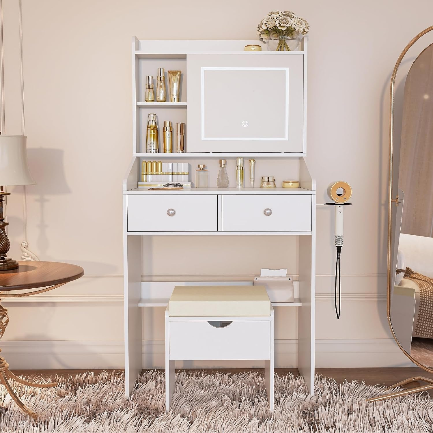 Viaozutis Small Sliding Vanity Desk