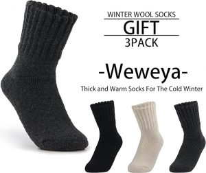 Weweya Boot Socks for Women - Thick Winter Knit Warm Socks - Gifts for Women