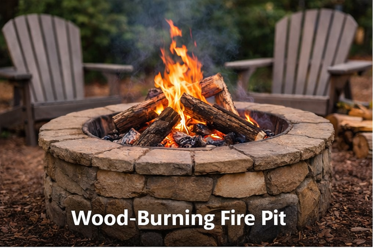 wood-burning fire pit