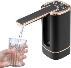 5 Gallon Water Dispenser for 5 Gallon Bottle, Electric Water Dispenser Pump - USB-C Rechargeable, 1200mAh Battery, Portable for Home, Office, Camping (Rose Gold)