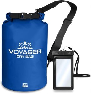 EcoGear FX Heavy Duty Waterproof Dry Bag Voyager Series – Durable Roll Top Compression Bag –Kayaking, Rafting, Boating, Hiking, Fishing and Camping