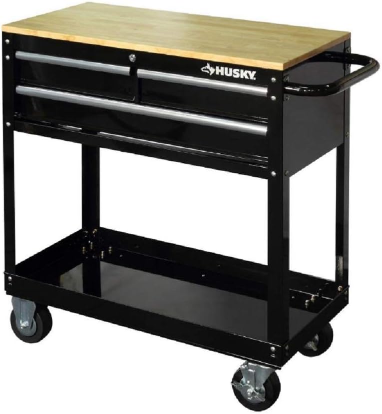 Husky 3-Drawer Rolling Tool Cart