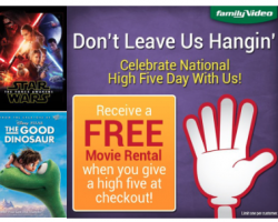 Free Movie or Game Rental at Family Video